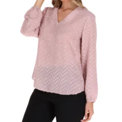 Blusa De Manga Larga Con Flequillos Mujer