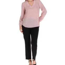 Blusa De Manga Larga Con Flequillos Mujer -Tienda Barata Femvesti 43279839 x3