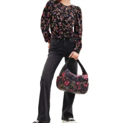 Desigual Blusa Floral Con Manga Larga Mujer -Tienda Barata Femvesti 43280423 x3