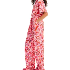Desigual Jumpsuit Regular Con Flores Desenfocadas Mujer -Tienda Barata Femvesti 43280752 x3