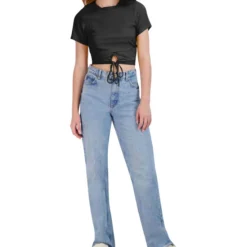 BCBGeneration Blusa Crop Top Lisa Manga Corta Mujer -Tienda Barata Femvesti 43289093 x3