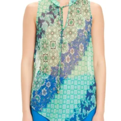 Blusa Con Estampado Sin Mangas Mujer -Tienda Barata Femvesti 43289332 x4