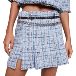 Maje Falda Corta De Silueta Recta Con Jaspeado Mujer -Tienda Barata Femvesti 43290126 x4