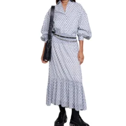 Maje Falda Maxi De Corte Recto Con Monogram Mujer -Tienda Barata Femvesti 43290160 x3