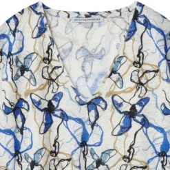 ADOLFO DOMINGUEZ Blusa Estampada Manga Corta Mujer -Tienda Barata Femvesti 43290438 x3