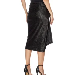 Paco Rabanne Falda Midi De Corte Recto Con Efecto Metalizado Mujer -Tienda Barata Femvesti 43290989 x2