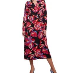 Y.A.S Vestido Maxi De Manga Larga Floral Mujer