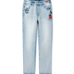 Desigual Jeans Estilo Vaquero Rectos Con Mickey Mouse Mujer 9 Desigual Jeans Estilo Vaquero Rectos Con Mickey Mouse Mujer -Tienda Barata Femvesti 43293580 x5