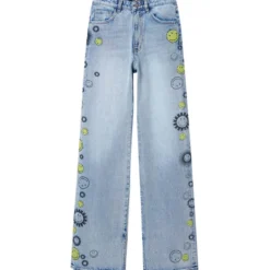 Desigual Jeans Smiley Acampanado Mujer -Tienda Barata Femvesti 43293676 x5