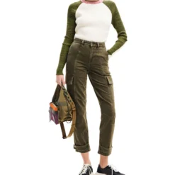 Desigual Jeans Tipo Cargo Riga De Corte Recto Mujer -Tienda Barata Femvesti 43293691 x3