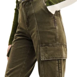 Desigual Jeans Tipo Cargo Riga De Corte Recto Mujer -Tienda Barata Femvesti 43293691 x4