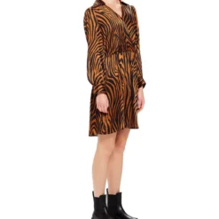 Vestido Animal Print Envolvente Mujer -Tienda Barata Femvesti 43296589 x3