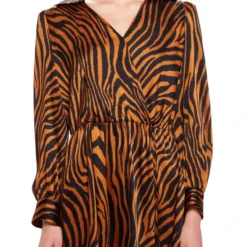 Vestido Animal Print Envolvente Mujer -Tienda Barata Femvesti 43296589 x4