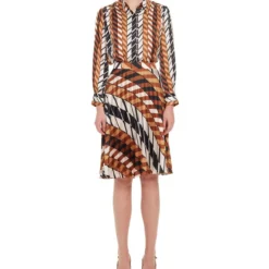 Falda Estampado Plisado Mujer