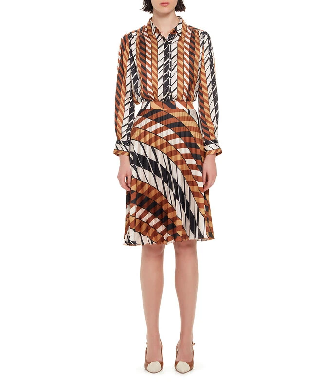 Falda Estampado Plisado Mujer 1 Falda Estampado Plisado Mujer