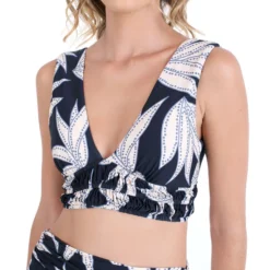 Bikini Top Kentia Con Hojas Mujer