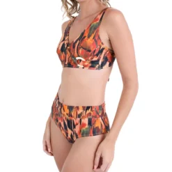 Bikini Top Maranta Abstracto Mujer -Tienda Barata Femvesti 43306890 x3