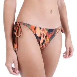 Bikini Bottom Maranta Con Estampado Mujer