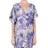 Kaftan Floral Con Manga Corta Persea Mujer