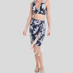 Pareo Corto Con Flores Kentia Mujer -Tienda Barata Femvesti 43307037 x3