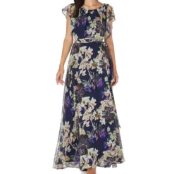 Vestido De Fiesta Maxi Estampado Mujer -Tienda Barata Femvesti 43307130 x3