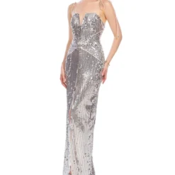 Vestido De Fiesta Maxi Con Lentejuelas Mujer -Tienda Barata Femvesti 43307166 x3