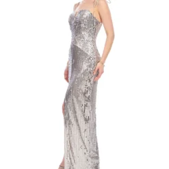 Vestido De Fiesta Maxi Con Lentejuelas Mujer -Tienda Barata Femvesti 43307166 x4