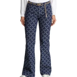Michael Kors Jeans De Corte Flared Con Monogram Mujer