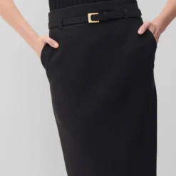 Falda Silueta Lápiz Con Cinturón Mujer -Tienda Barata Femvesti 43319138 x4