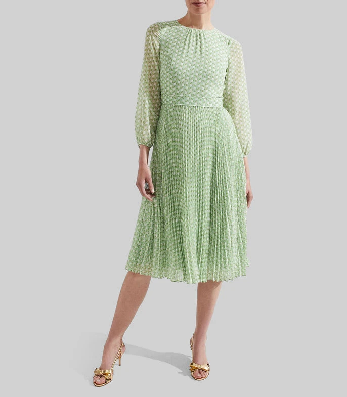 Vestido De Fiesta Midi Manga Larga Geométrico Salma Mujer 1 Vestido De Fiesta Midi Manga Larga Geométrico Salma Mujer