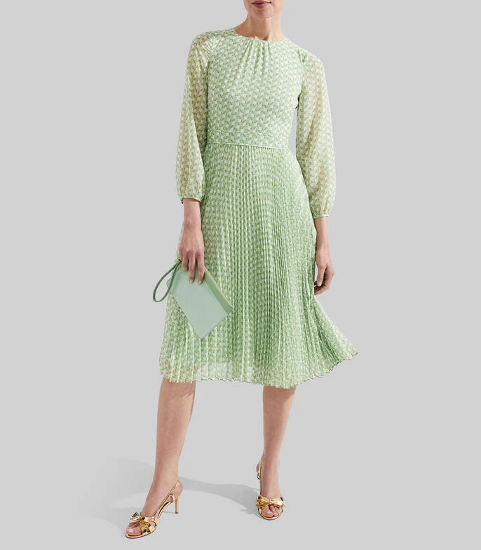 Vestido De Fiesta Midi Manga Larga Geométrico Salma Mujer 2 Vestido De Fiesta Midi Manga Larga Geométrico Salma Mujer - Imagen 2