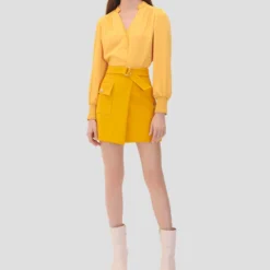 Blusa Satín Puños Enresortados Mujer -Tienda Barata Femvesti 43351386 x3