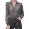 Blusa Camisera Estampado Geométrico Mujer