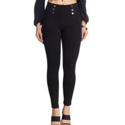 Leggings Con Botones Mujer