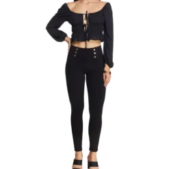 Leggings Con Botones Mujer -Tienda Barata Femvesti 43351465 x4