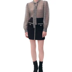 Falda Corta Tejido De Punto Con Ribetes Mujer 6 Falda Corta Tejido De Punto Con Ribetes Mujer -Tienda Barata Femvesti 43353670 x3