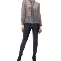 Leggings Vinipiel Tiro Alto Con Cierres Mujer -Tienda Barata Femvesti 43354084 x3