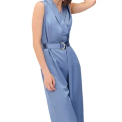 Jumpsuit Wide Leg De Satín Mujer -Tienda Barata Femvesti 43354119 x3