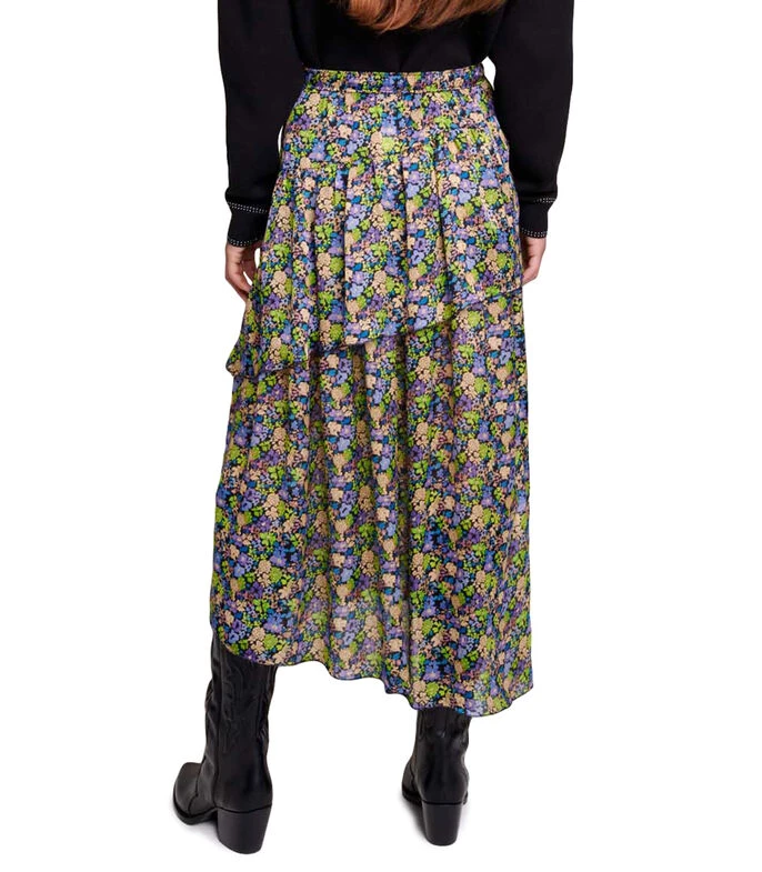 Maje Falda Larga De Corte A Floral Mujer 2 Maje Falda Larga De Corte A Floral Mujer - Imagen 2